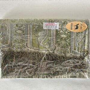 New Cashmere Jerusalem Green Paisley Scarf